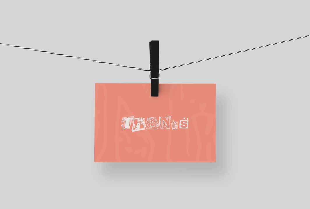 Thank You Postcard Red